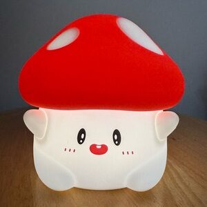 Cute Red and White Mushroom Night Light